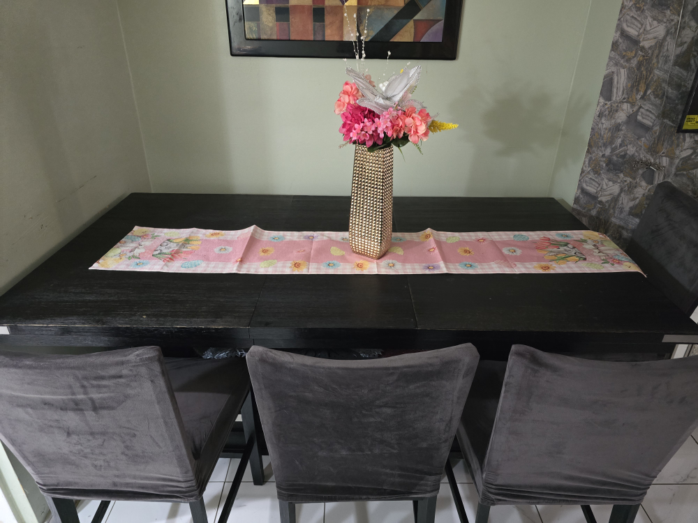 Black Dining Table Set with 4 Chairs - photo 2