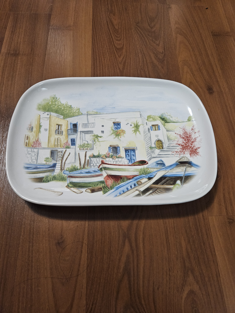 Ceramisia Italian Coastal Village Serving Platter
