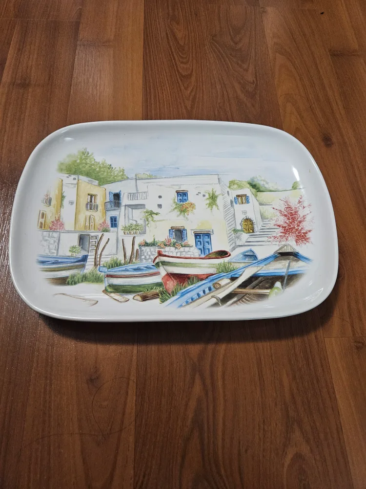 Ceramisia Italian Coastal Village Serving Platter thumbnail