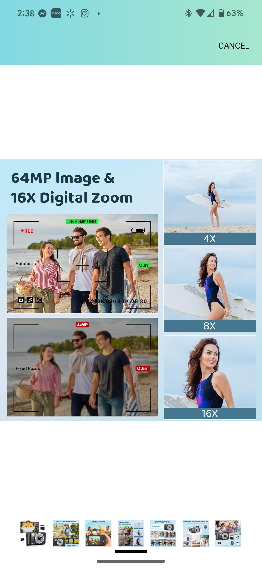 64MP 4K Ultra HD Digital Camera with 16x Zoom - photo 4
