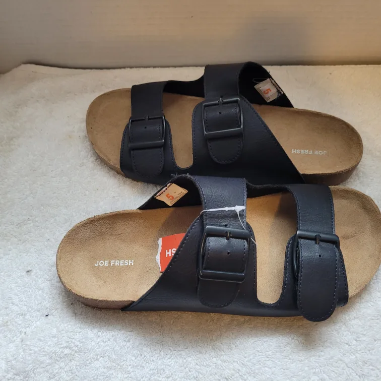 Joe Fresh Black Double Buckle Sandals image indicator(3)