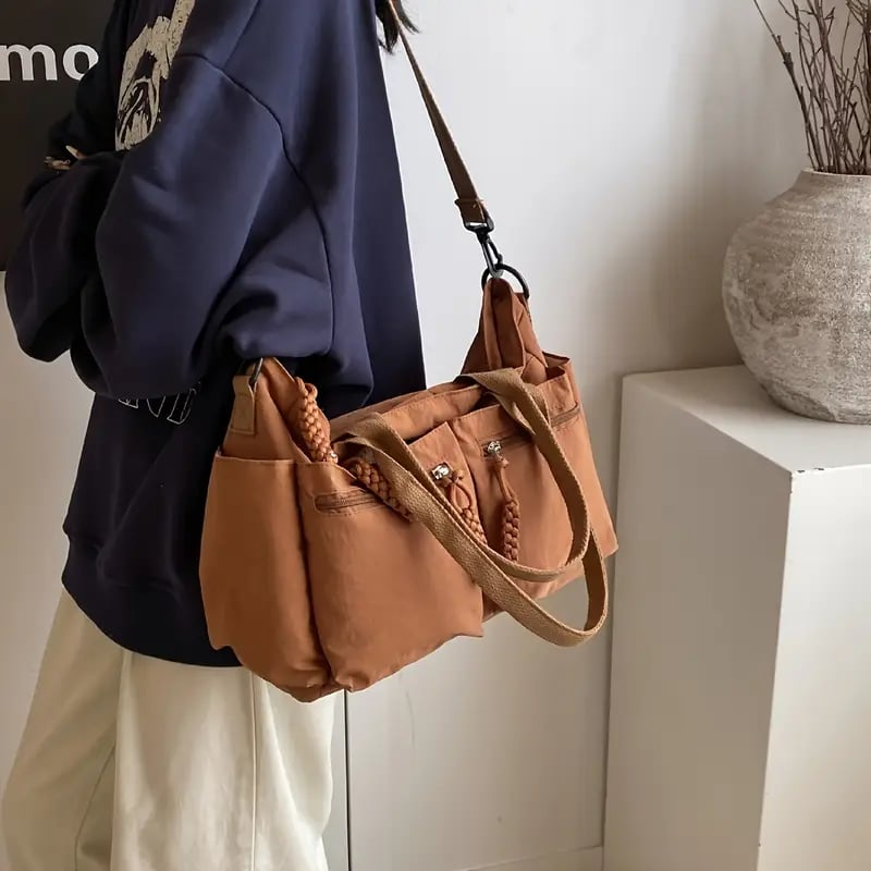 Versatile Multi-Pocket Tote Bag - Green - photo 3