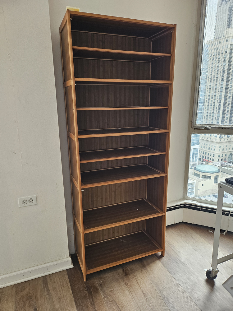 Tall Wooden Shoe shelf