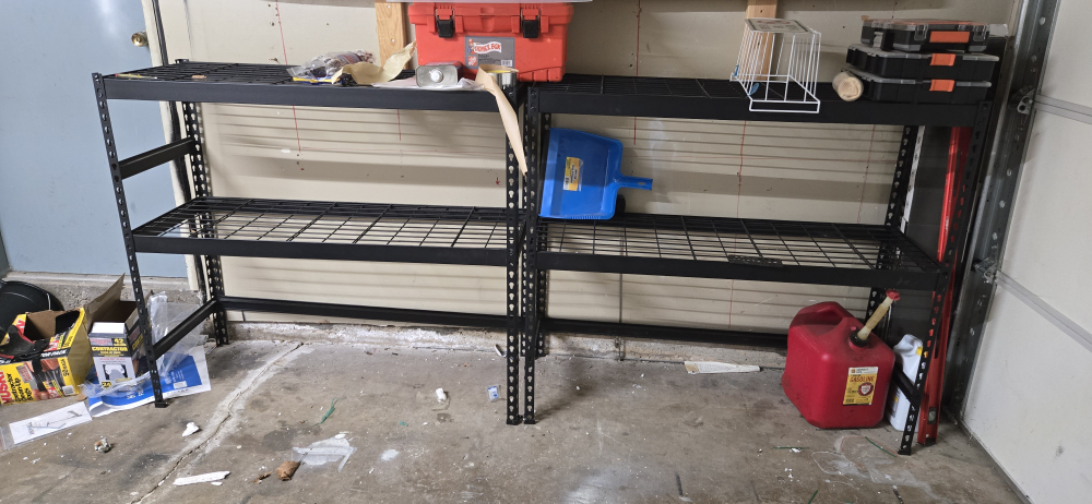 Black Metal Garage Shelving Unit