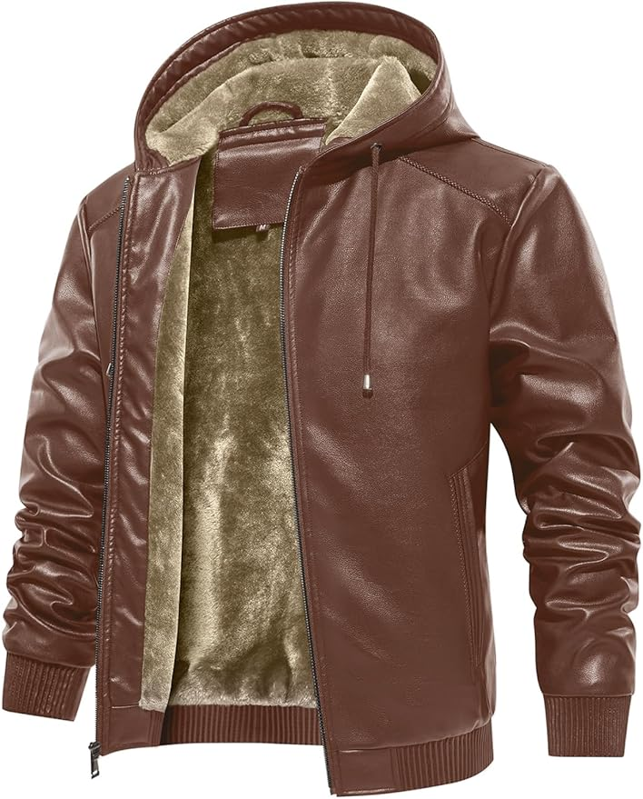 Men's Sherpa Lined Leather Jacket BNIB - photo 3