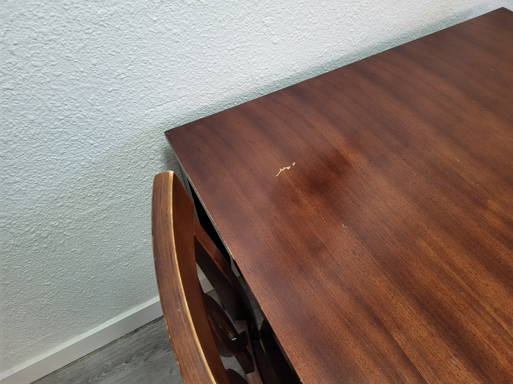 Dark Brown Wood Dining Table Set with Four Chairs - photo 3