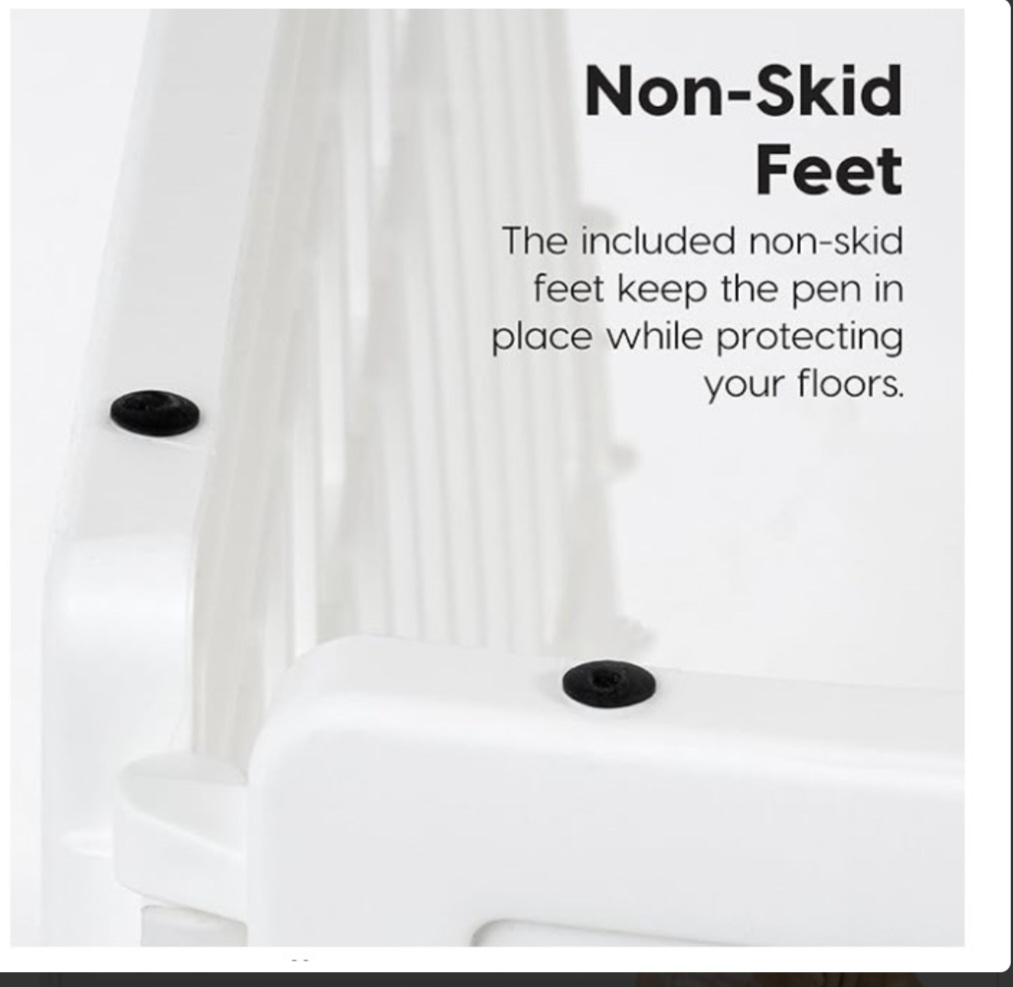 White Plastic Pet Playpen - 4 Panels - photo 3