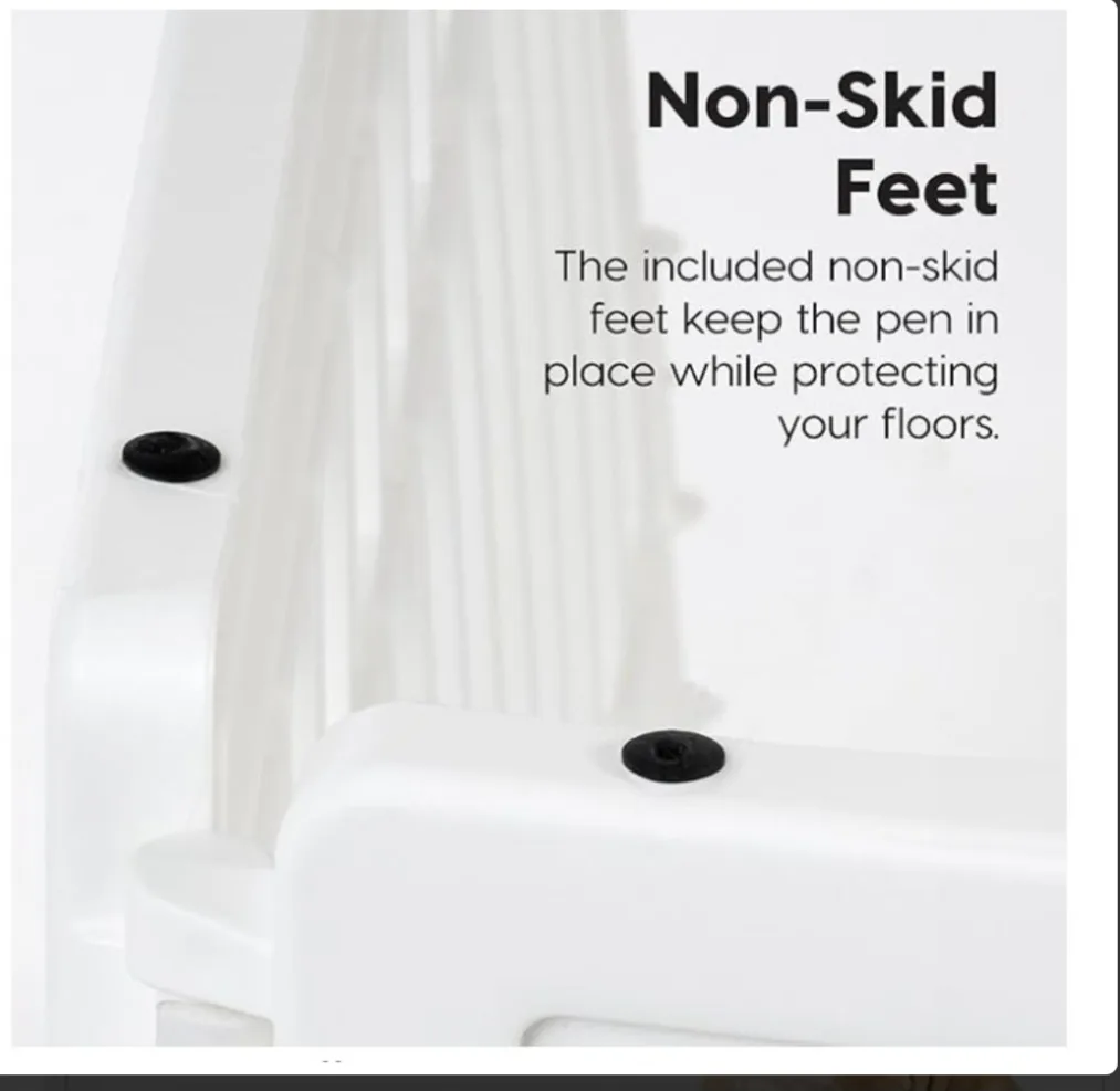 White Plastic Pet Playpen - 4 Panels image indicator(3)