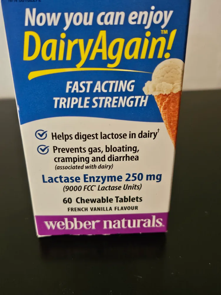 DairyAgain! Fast Acting Triple Strength  250mg Tablets thumbnail