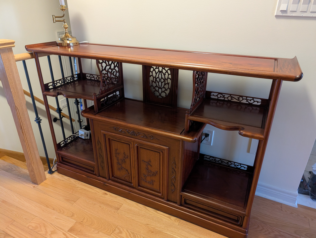 Antique-Style Wooden Cabinet with Shelves - photo 3