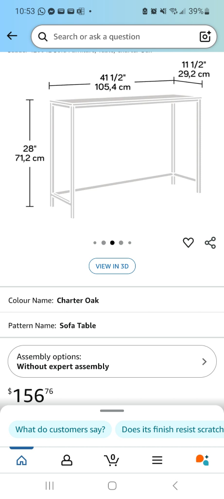 New in Box!  Charter Oak console Table - photo 4