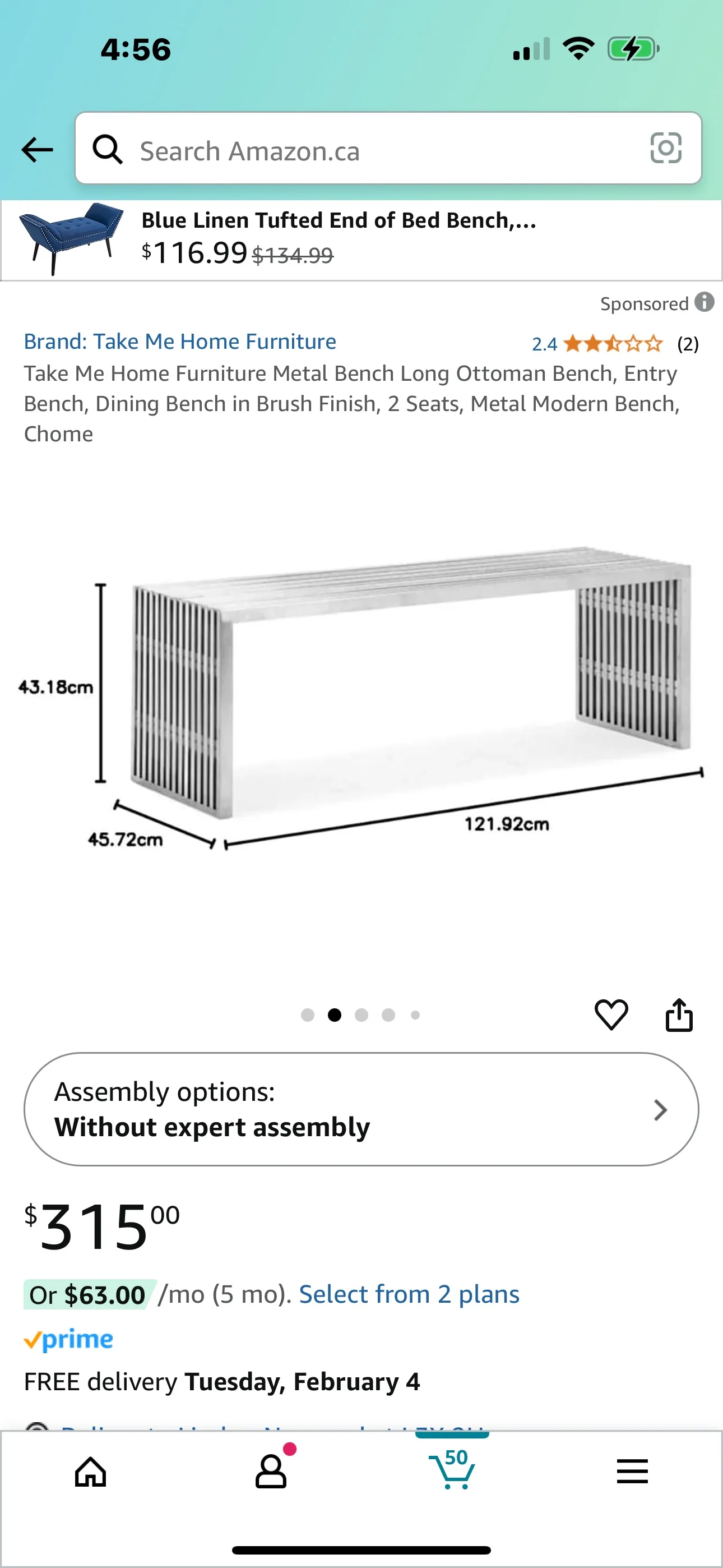 Stainless sofa table or entry table image indicator(4)