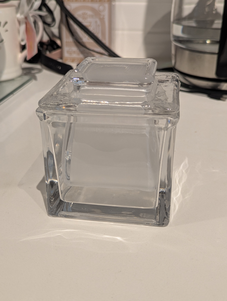 glass butter bell
