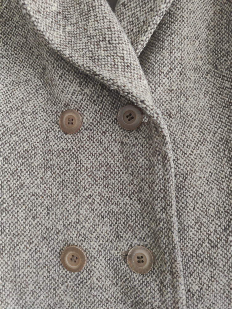 Vintage Tweed Double-Breasted Coat - photo 3
