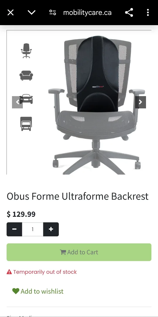 ObusForme UltraForme Backrest image indicator(2)