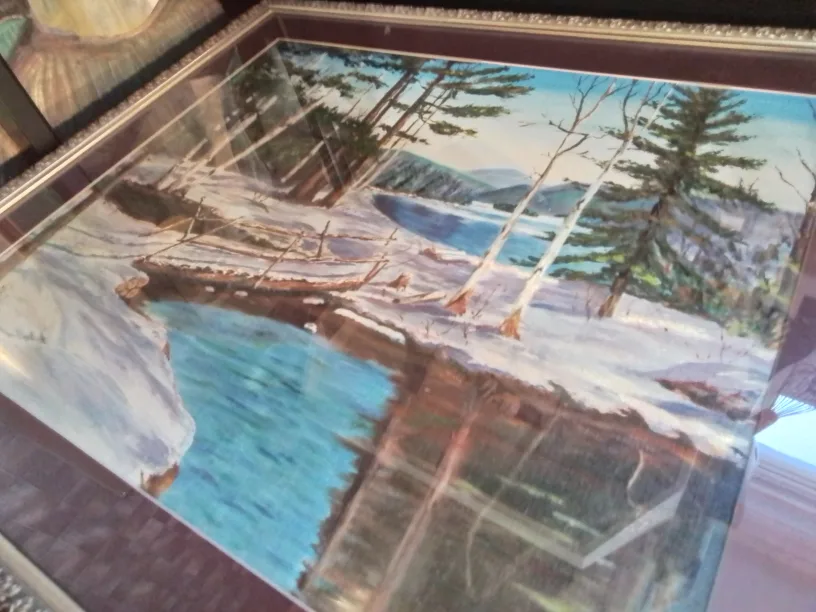 Original Framed winter landscape painting by L. Yeomans image indicator(8)