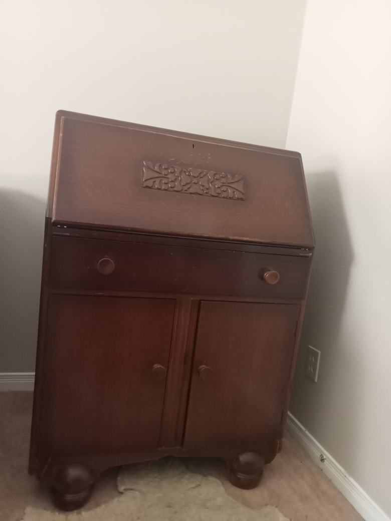 Vintage Wooden Secretary Desk - photo 2