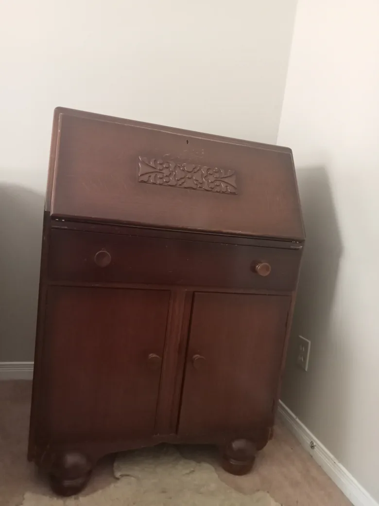 Vintage Wooden Secretary Desk image indicator(2)