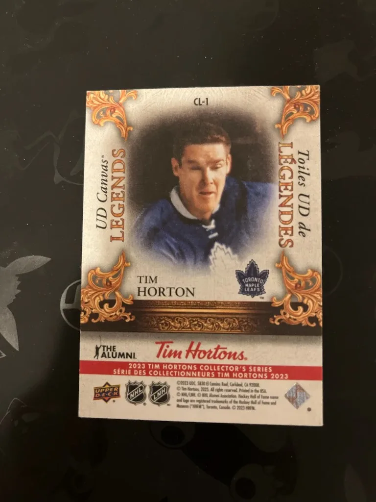 Tim Horton 2023 Tim Hortons Collection Hockey Card image indicator(2)