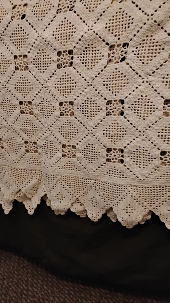 Antique Hand Crochet King-size Bedcover image indicator(2)