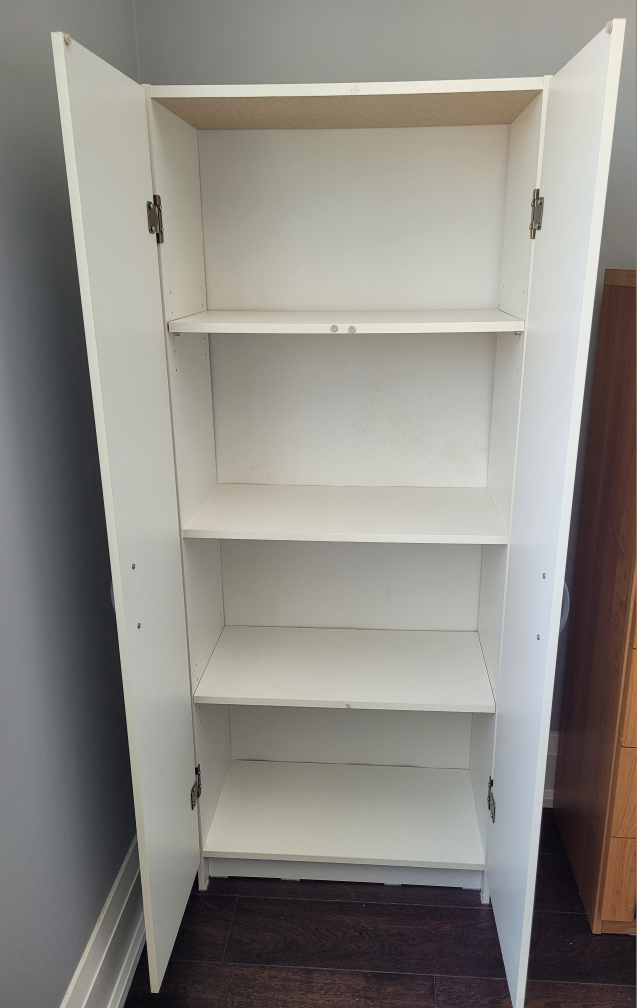 White Double Door Storage Cabinet - photo 2