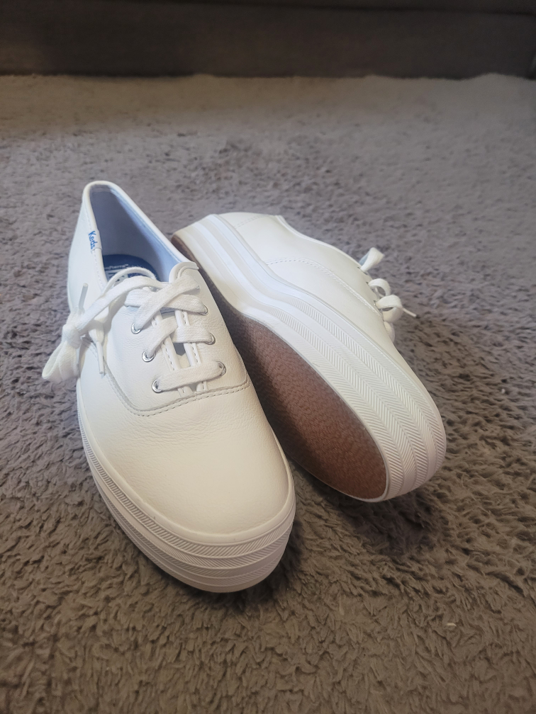Keds Champion Leather Platform Sneakers - White