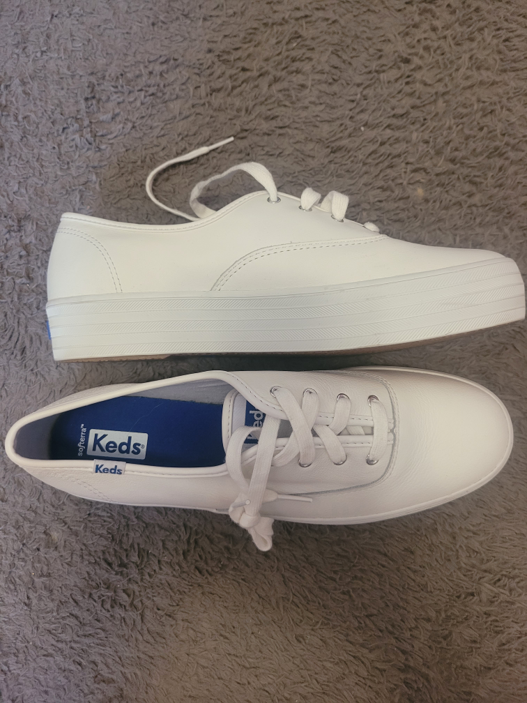 Keds Champion Leather Platform Sneakers - White - photo 3