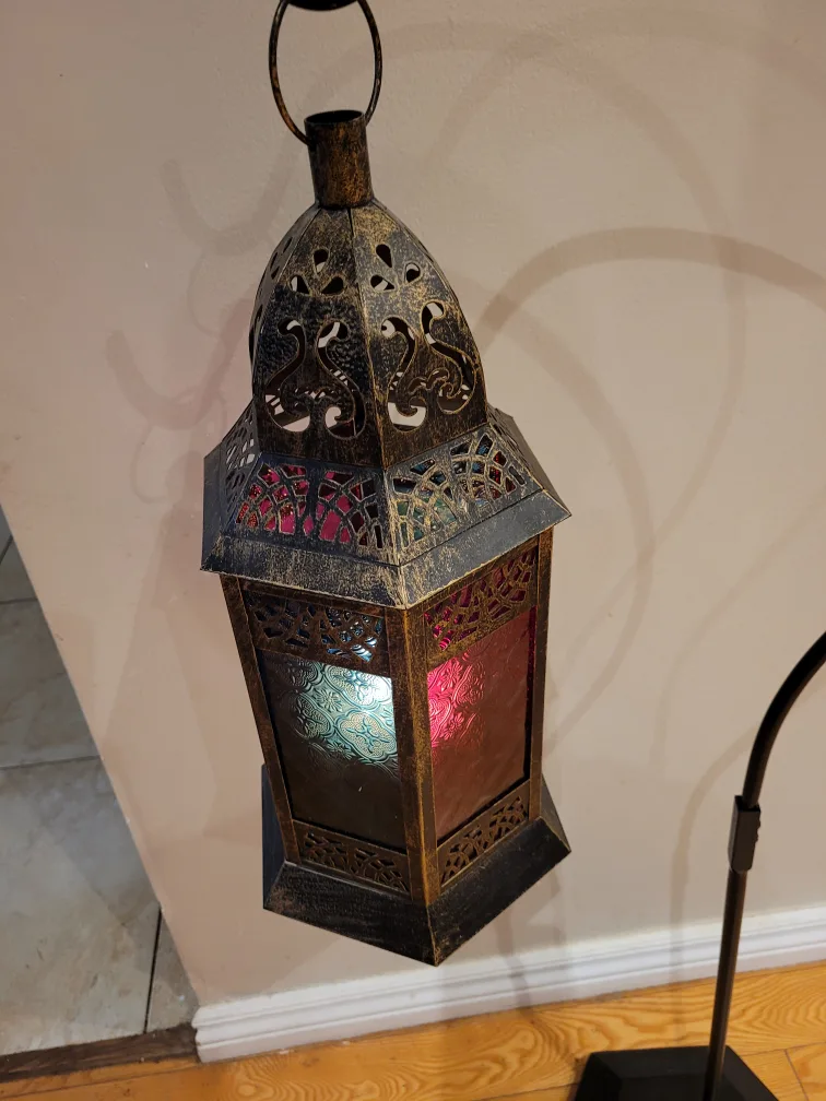 Ornate Metal Lantern with Stand image indicator(4)
