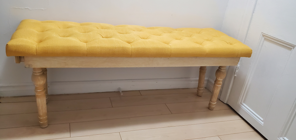 Mustard Yellow Upholstered Bench