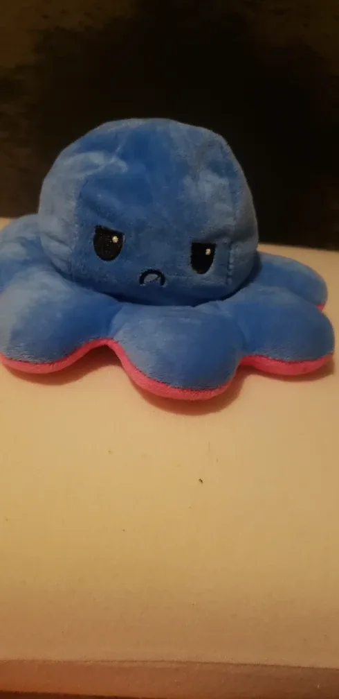 Reversible Octopus Plush Toy - Pink & Blue thumbnail