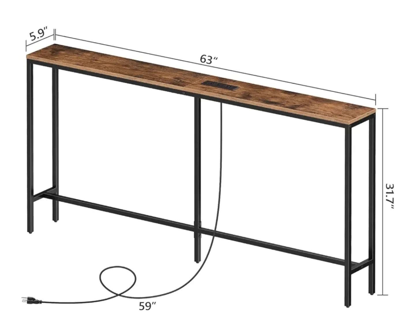 Console Table with Power Outlets image indicator(10)