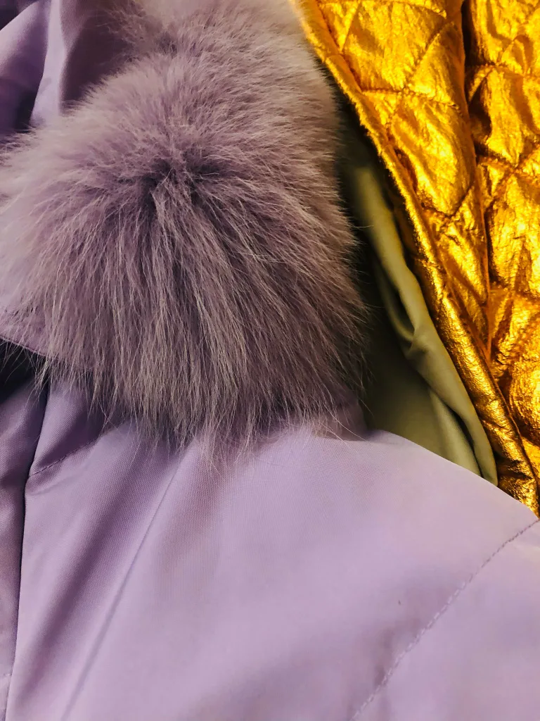 lavender duck down winter jacket image indicator(2)