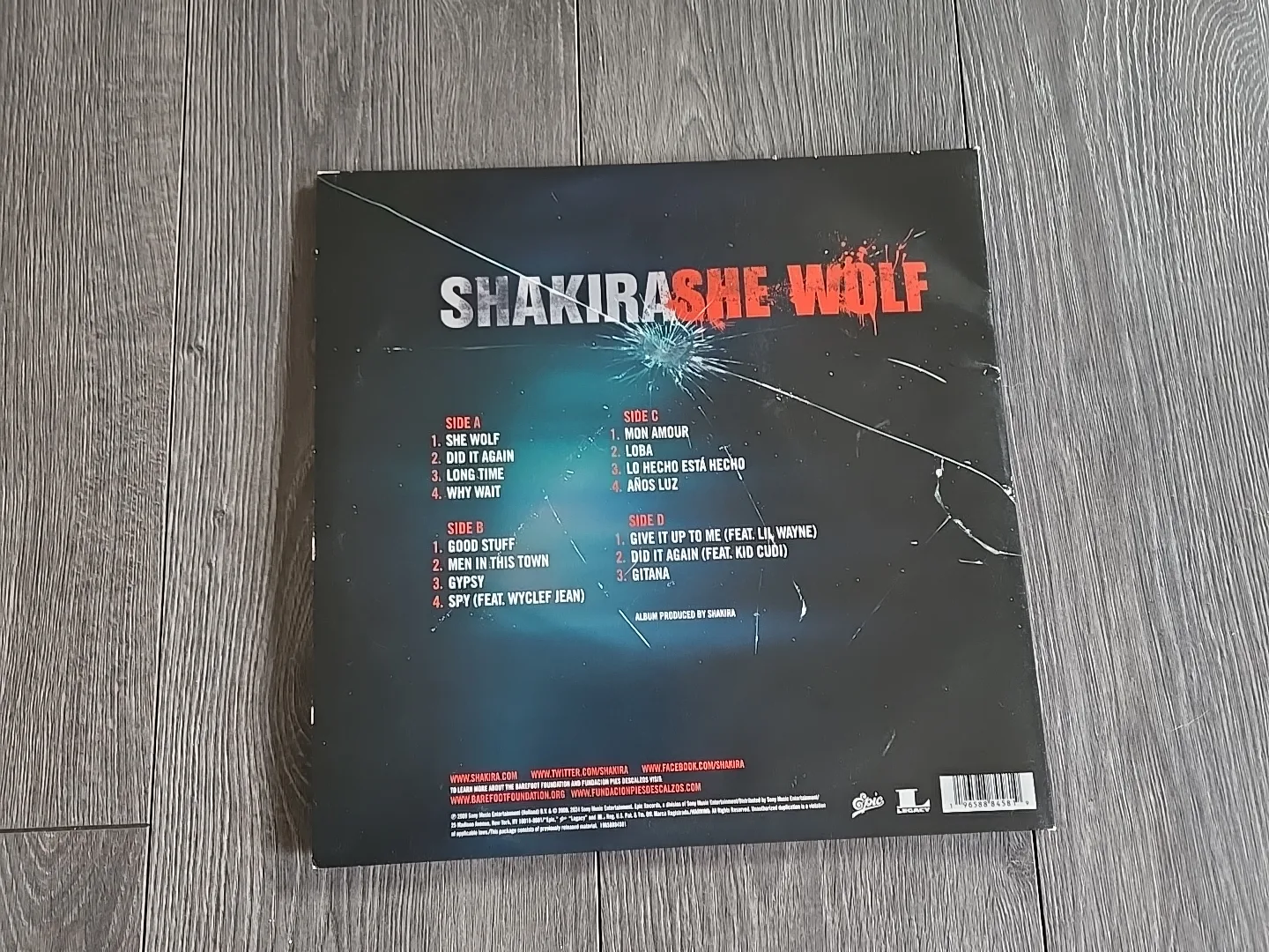 Shakira - She Wolf - Teal Coloured Vinyl LP image indicator(5)