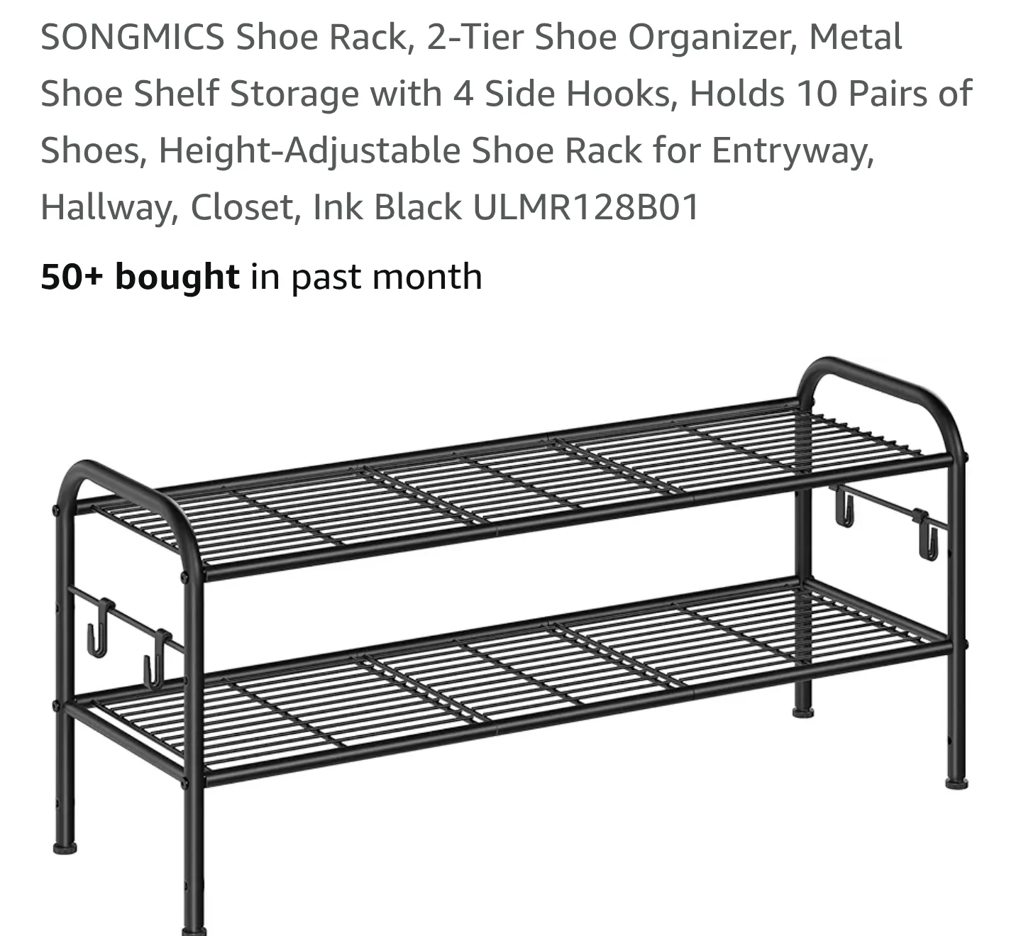 SONGMICS 2-Tier Shoe Rack image indicator(2)