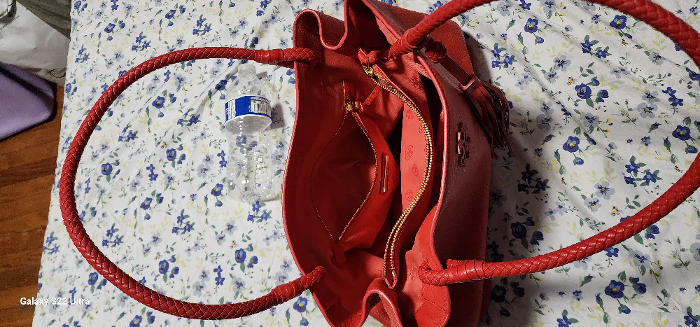 Red Leather Tote Bag - photo 2