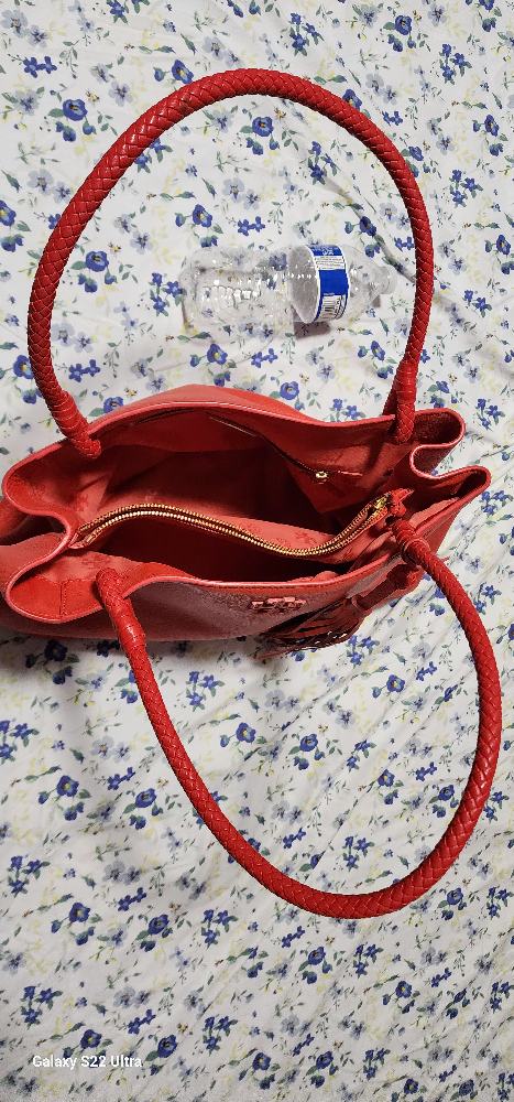 Red Leather Tote Bag - photo 4