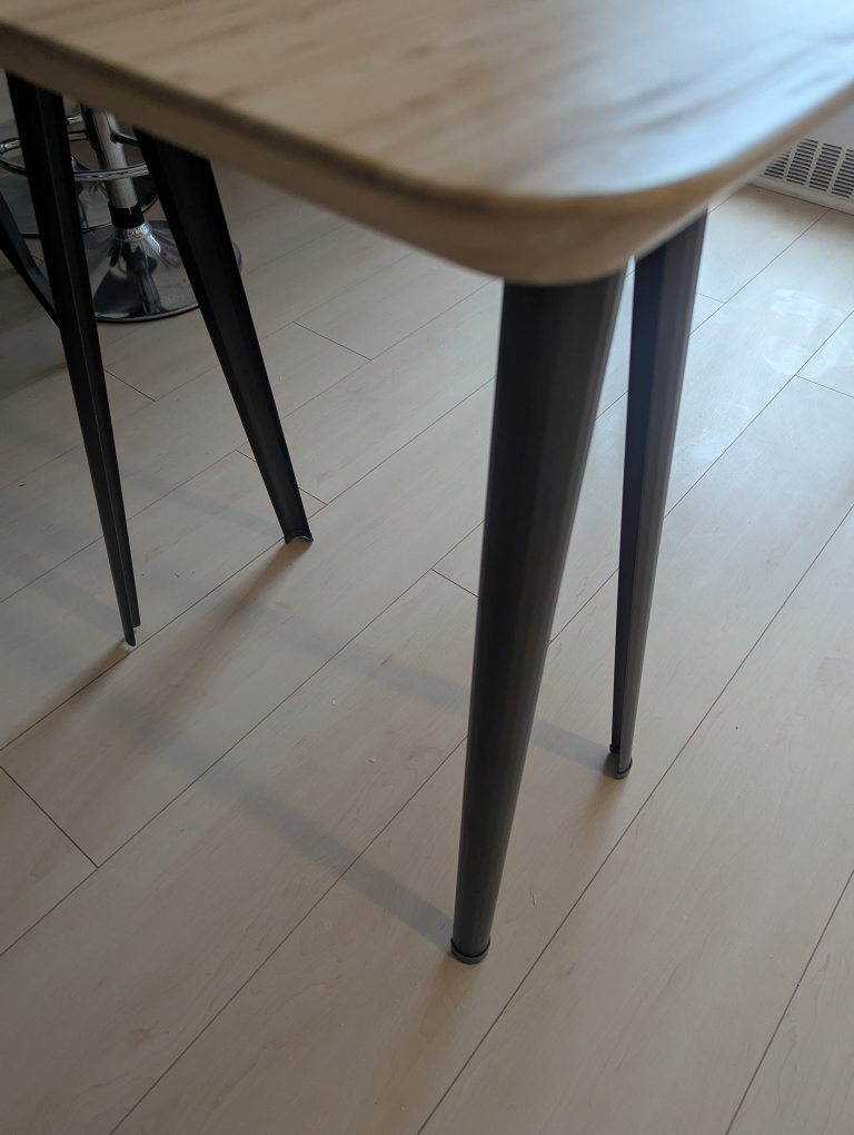 Bamboo top table with metal legs - photo 4