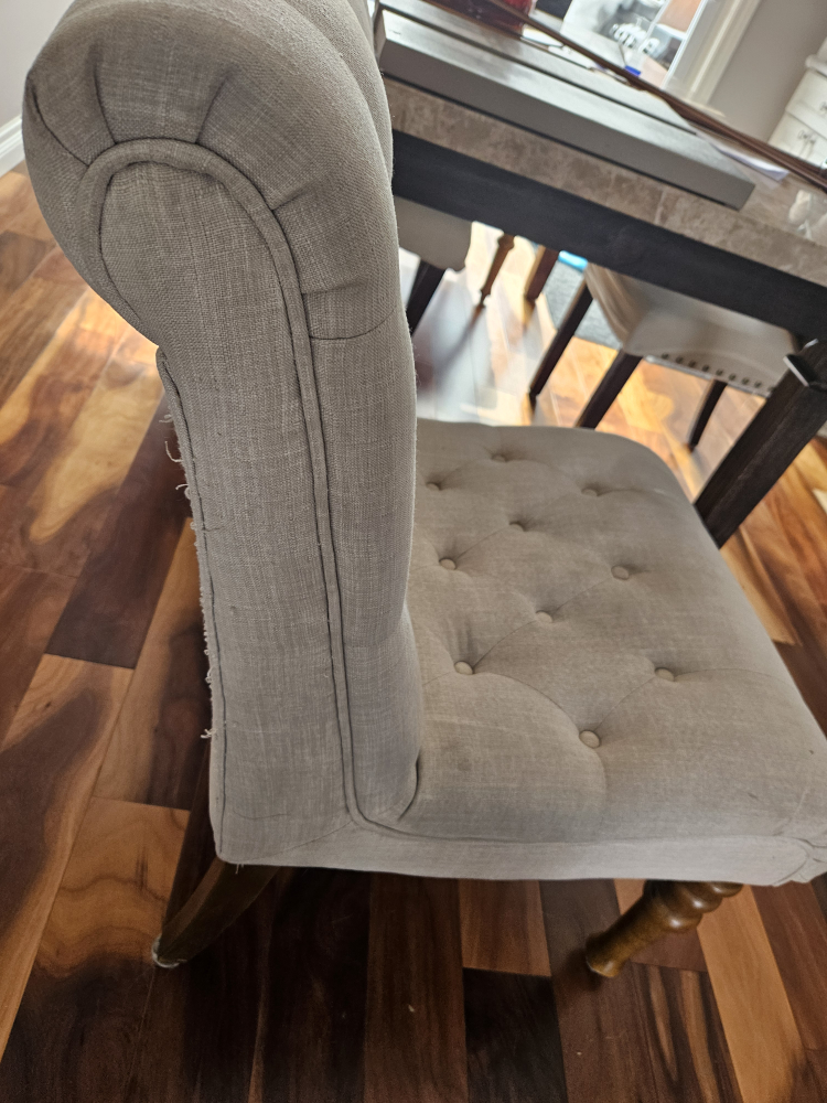 🧡 Beige Upholstered Dining Chair - photo 2