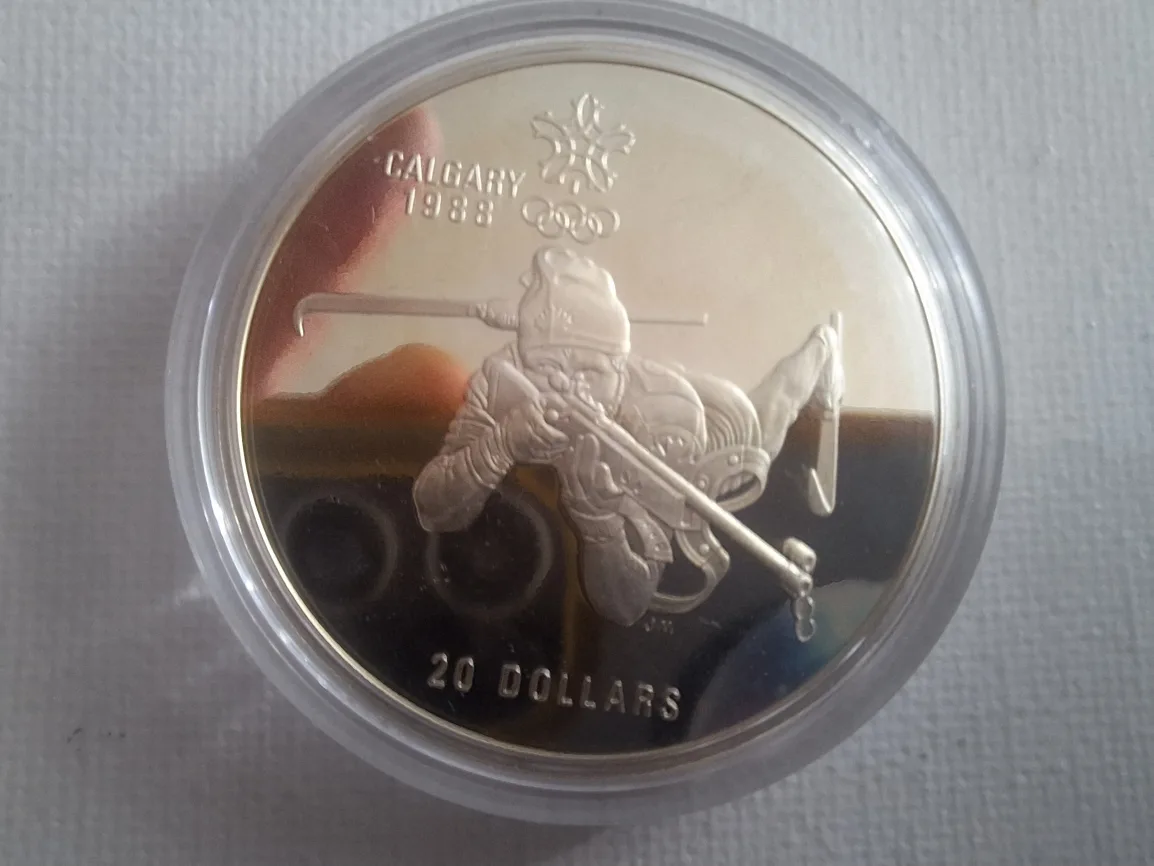 Calgary 1988 Sterling Silver Olympic Winter Coins image indicator(4)