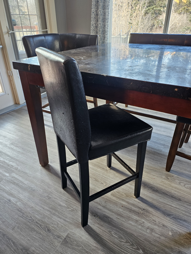 Dining Table Set with 6 Counter Height Chairs - photo 5