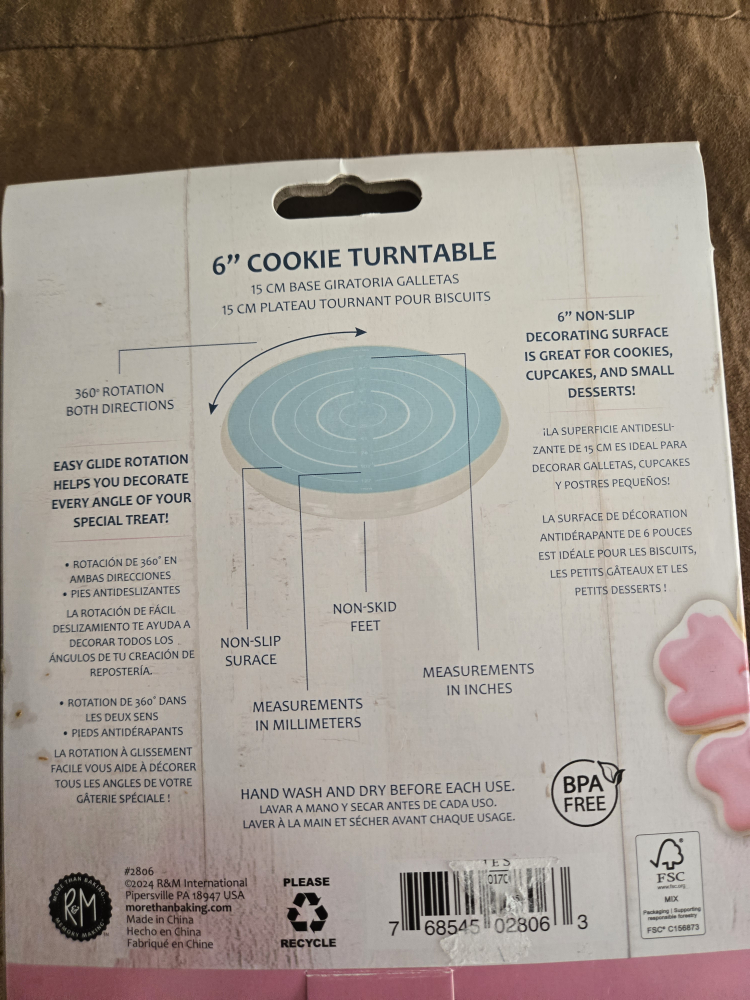 R&M 6" Cookie Turntable - Decorating Tool - photo 2