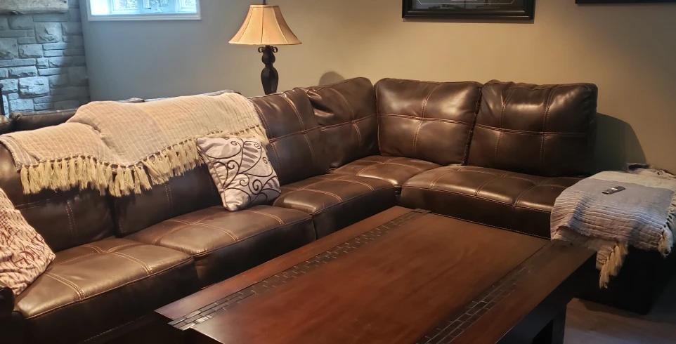 Brown Leather Sectional Sofa