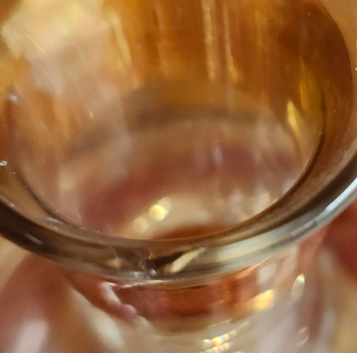 Vintage Glass Decanter with Gold Accents image indicator(3)