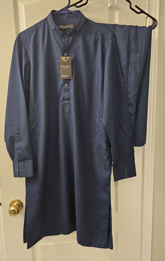 Boys 18 Y  Blue Kameez Shalwar Set