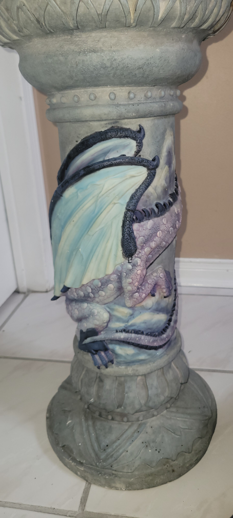 Ornate Dragon Pedestal Planter - photo 3