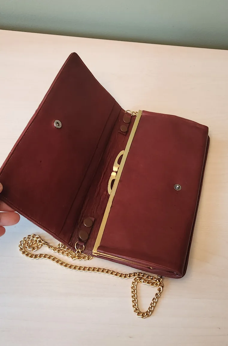 Vintage Crocodile Leather Chain Purse image indicator(2)