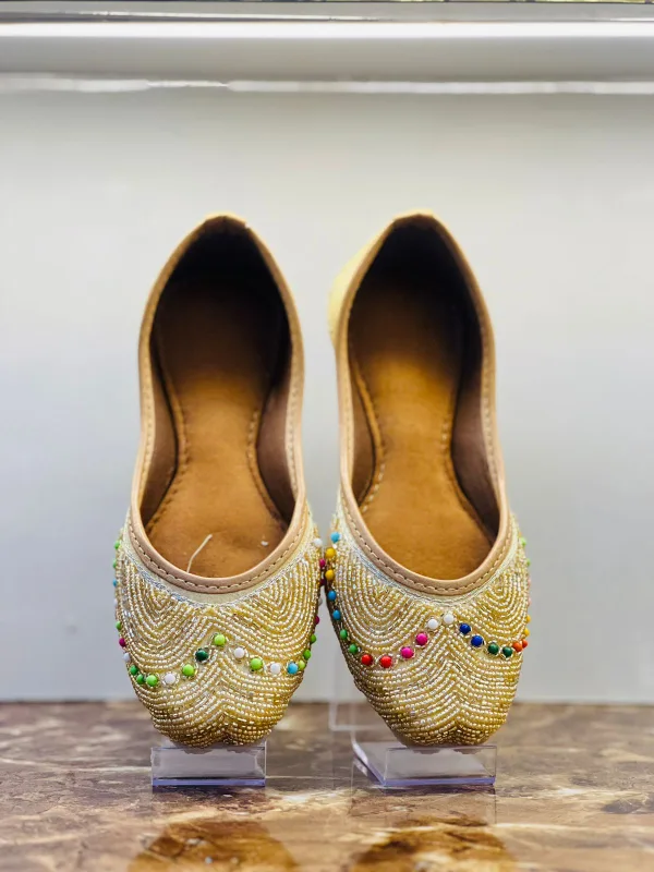 Gorgeous Embroidered Juttis & Girls' Red Sharara Suit image indicator(3)