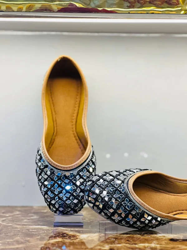 Gorgeous Embroidered Juttis & Girls' Red Sharara Suit image indicator(6)