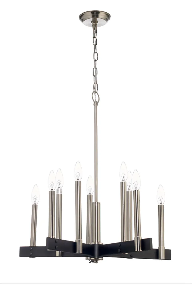save $100: 🆕️ "Ivanna" 10-Light Chandelier - Satin Nickel image indicator(7)