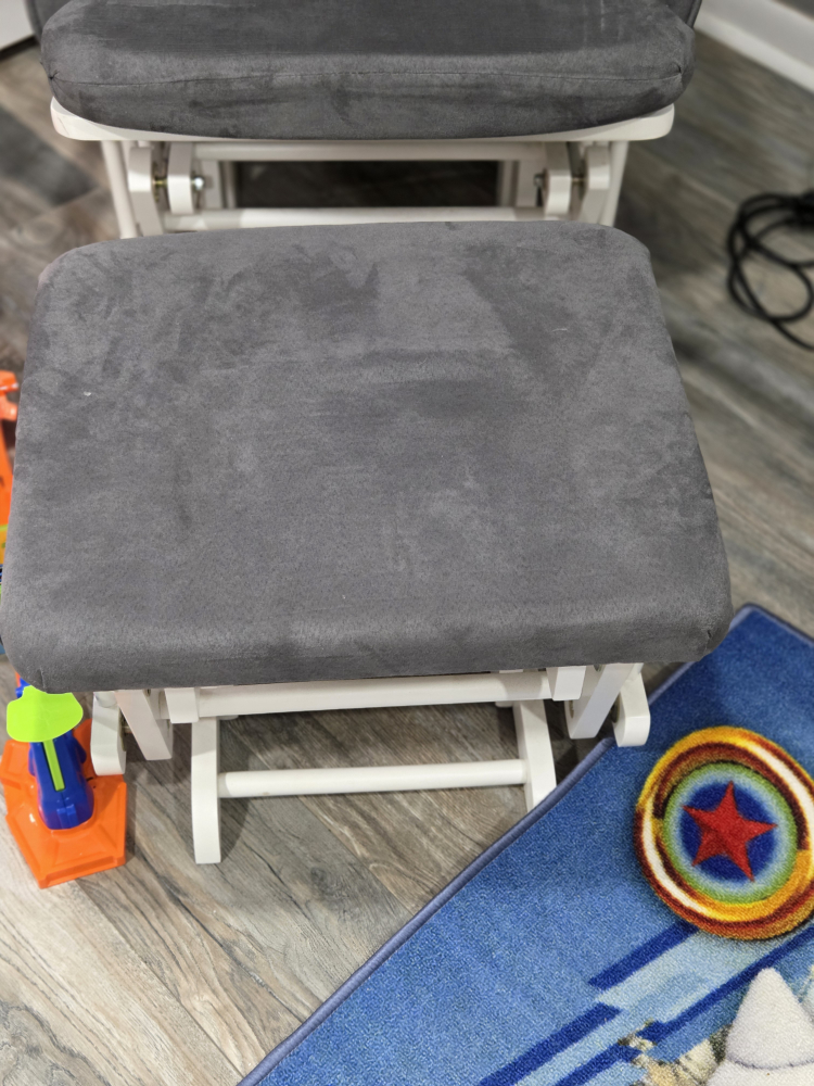 Gray Glider Rocker with Ottoman - photo 3